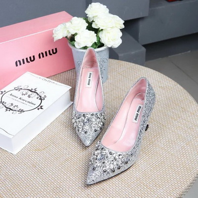 MIUMIU Shallow mouth stiletto heel Shoes Women--006